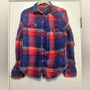 American eagle outfitters flannel button up size Large